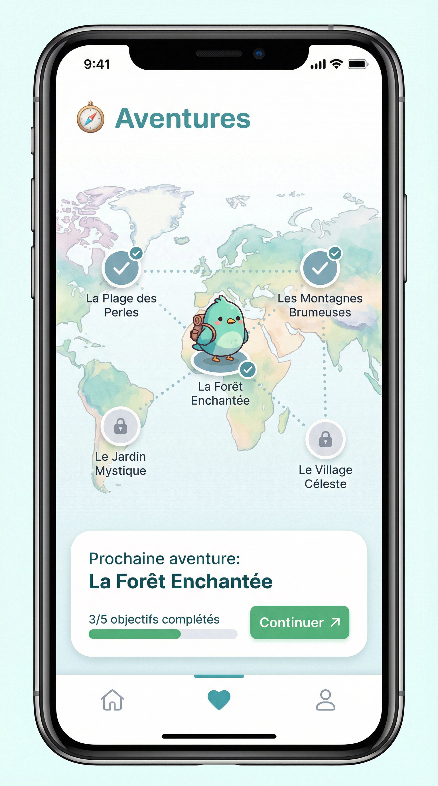 Plumi - Carte des aventures a debloquer
